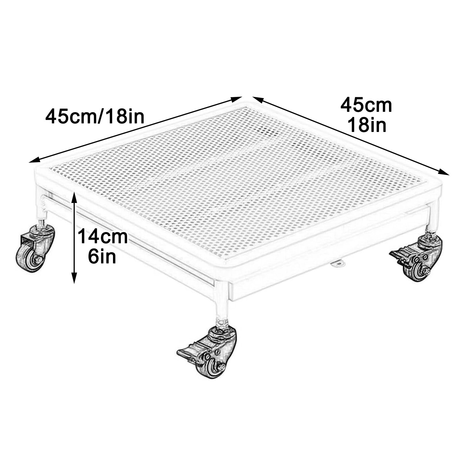 Bandeja de Goteo, Bandeja de Goteo metálica Resistente para Plantas con Ruedas con Bloqueo - Bandeja de Agua Duradera y Resistente a la corrosión para jardinería Interior y Exterior, fácil d