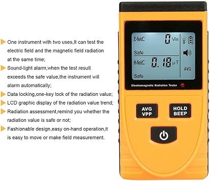 Geiger Counter,Nuclear Radiation Meter, Portable Dosimeter Counter with LCD Display, Detector GM3120