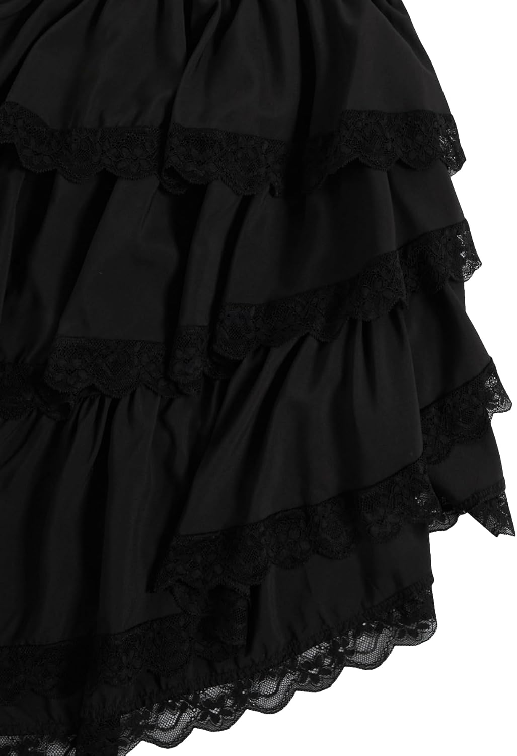 Verdusa Women's Cowgirl Western Boho Skirt Lace Ruffle Flowy Country Asymmetrical Lace Tiered Layered Skirts - Image 5