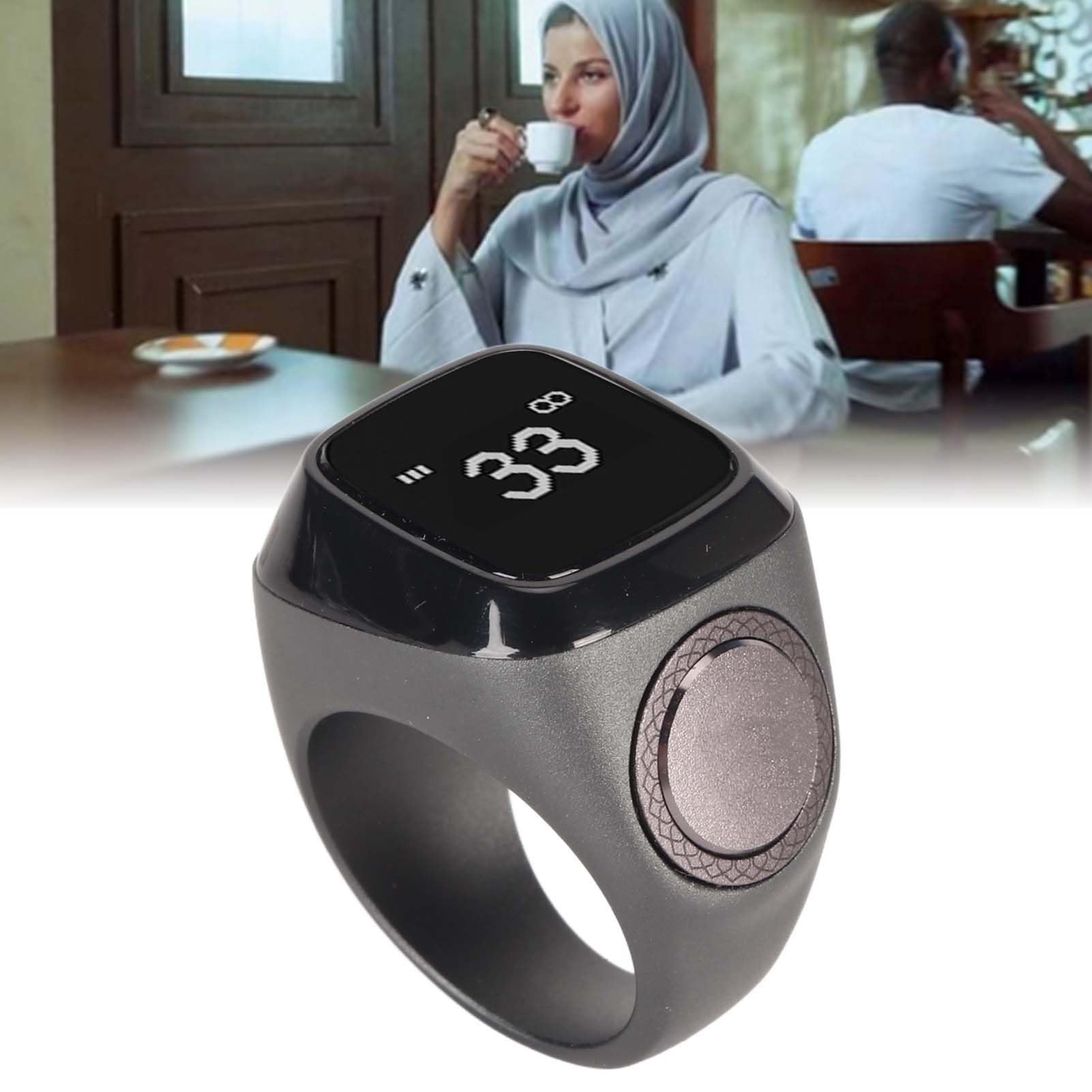 Compteur Zikir électronique – Anneau Intelligent Bluetooth – 40 MAh – Écran 0,49″ – Compatible IQibla