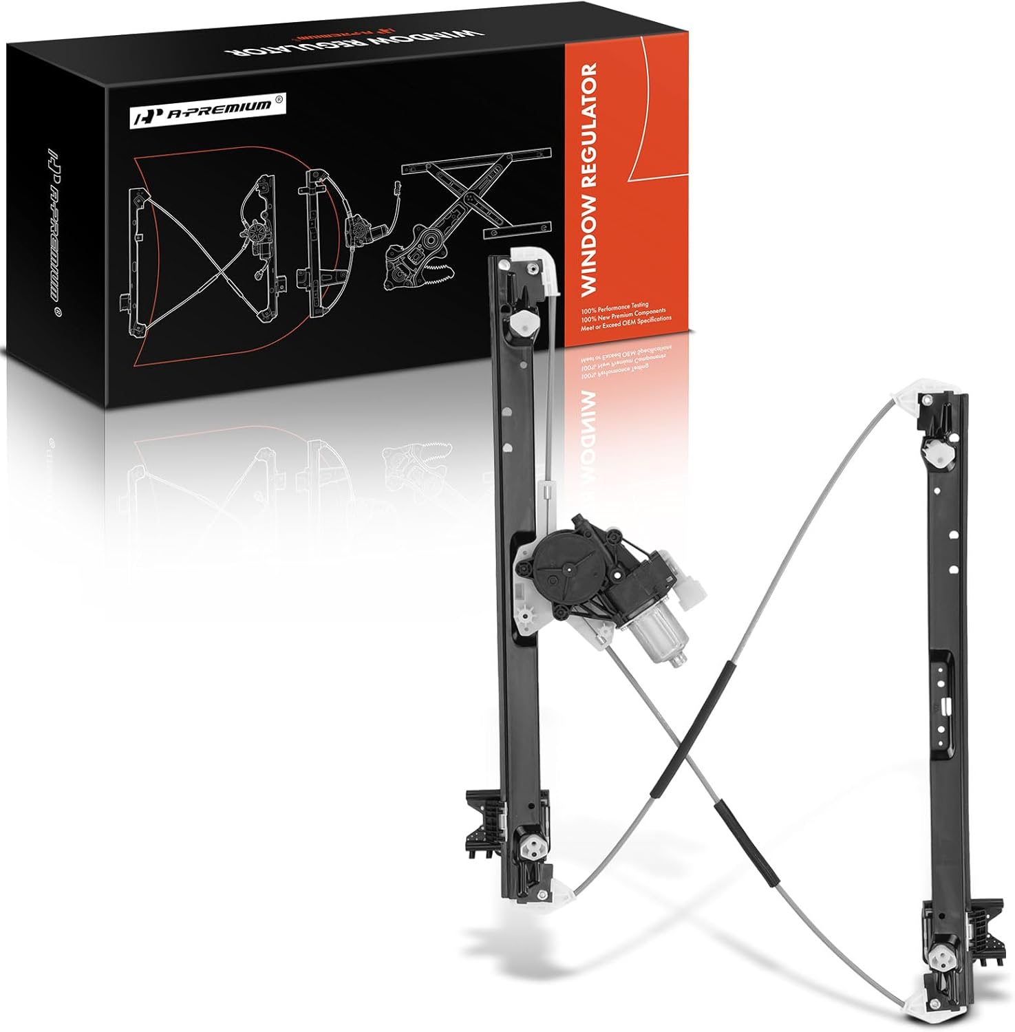 A-Premium Power Window Regulator with Motor Compatible with Land Rover Range Rover 2013-2019 Front Driver Side