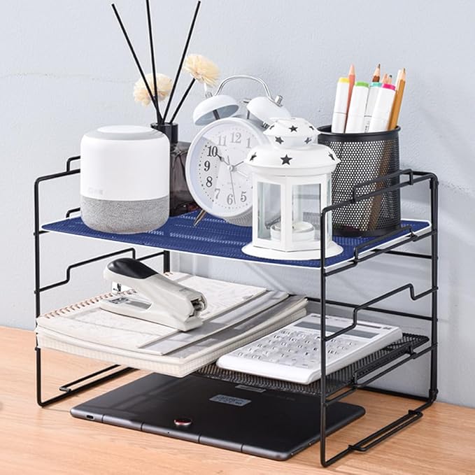 Rerii Mesh Desk Paper Organizer Black, Office Supplies for