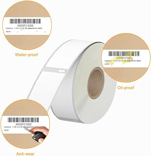 Miniatura 6 de 8400 piezas3-prueba 1" Labelebal compatible con DYMO 30252, etiquetas térmicas directas de 1-18" x 3-12" (28 mm x 89 mm), etiquetas de reemplazo