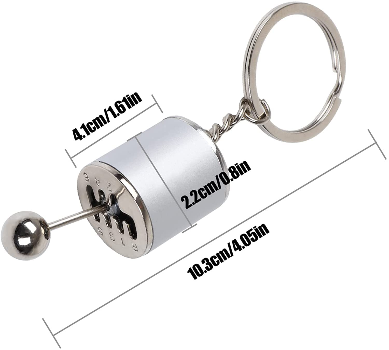 9 Auto Shifter Keychain Alloy Metal Car Keychain Silver Manual Transmission Racing Tuning Model Man Keychain For Car — view 2