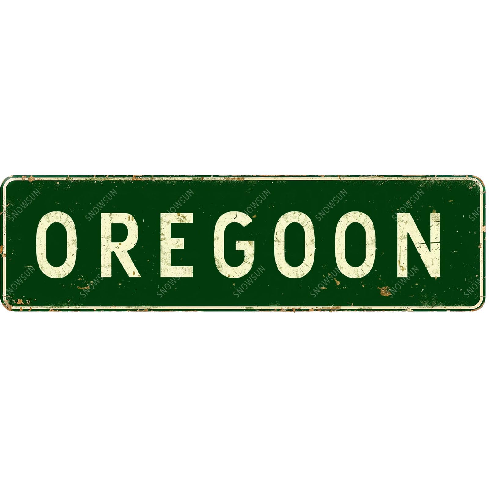 Oregon Street Sign Vintage Tin Signs Art Plaque for Home Office Bar Garden Cafe Yard Garage 4x16 Inch