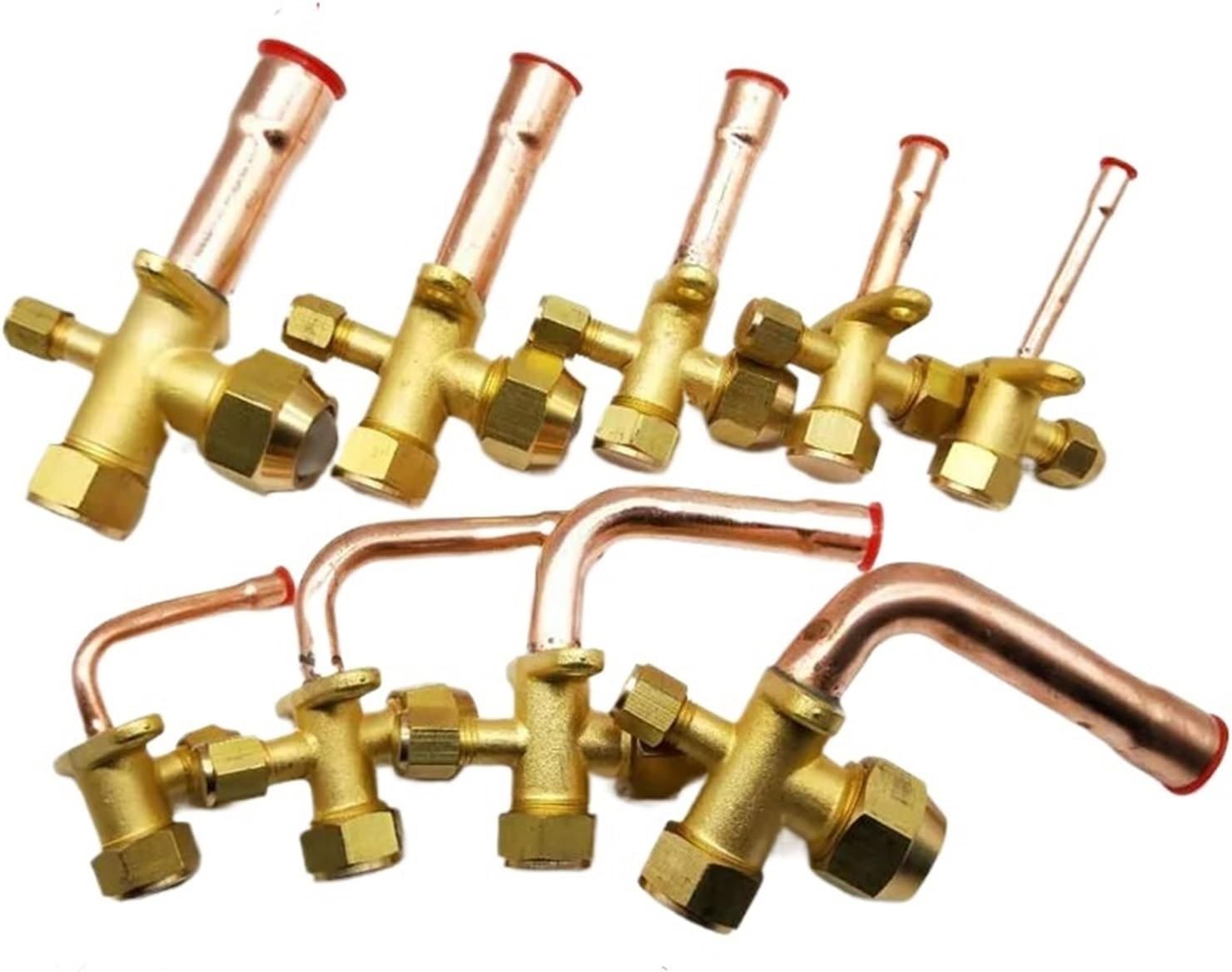 1PCS Copper Tube 3 Ways Air Conditioner Angle Stop Valve Fitting(19.5mm,Elbow)