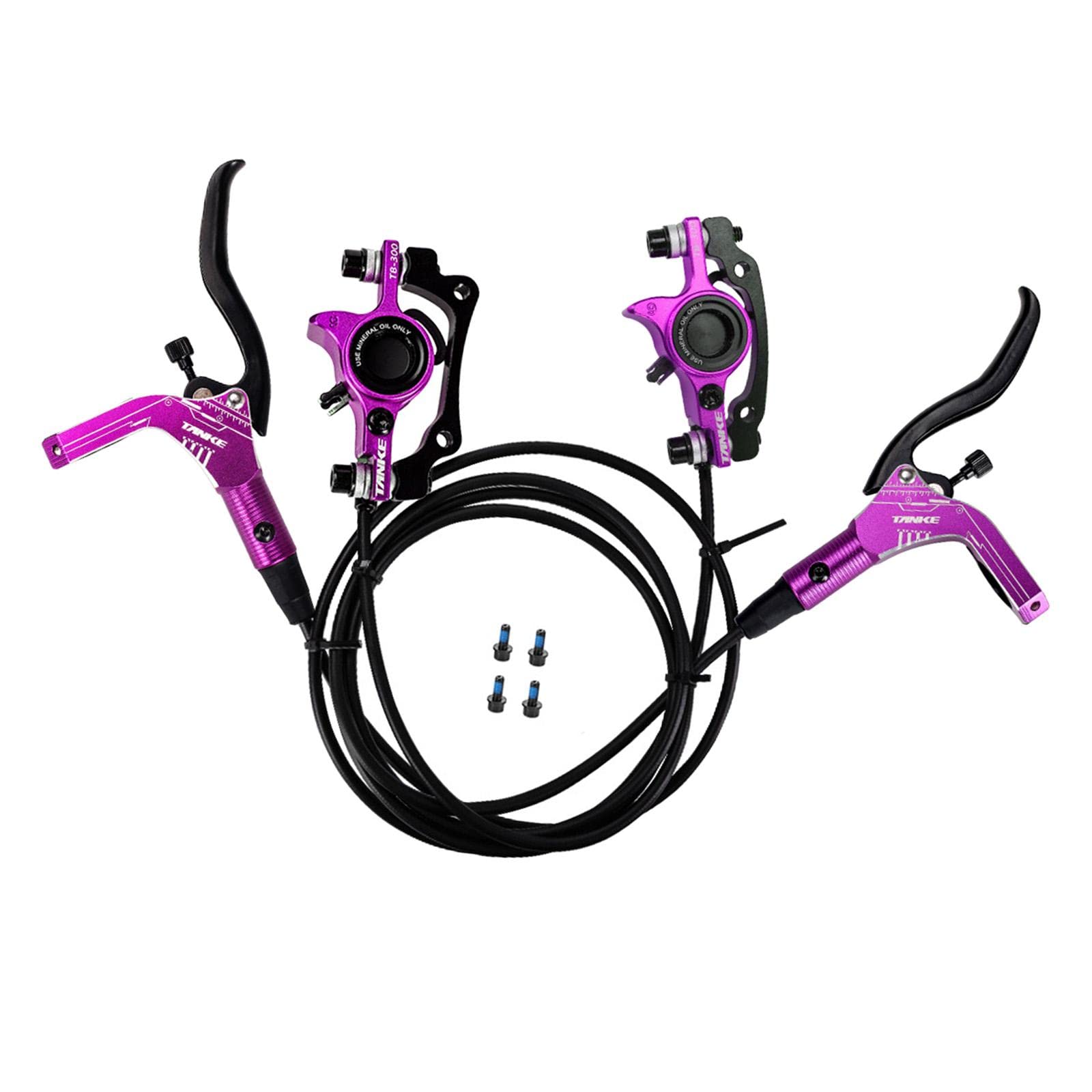 BNF®Bike Hydraulic Disc Brake Set Front Rear 800/1400mm Purple L Front Rrear|Sporting Goods | Cycling | Bicycle Components & Parts |2 Pieces Aluminum Alloy Brake Lever-picture-10