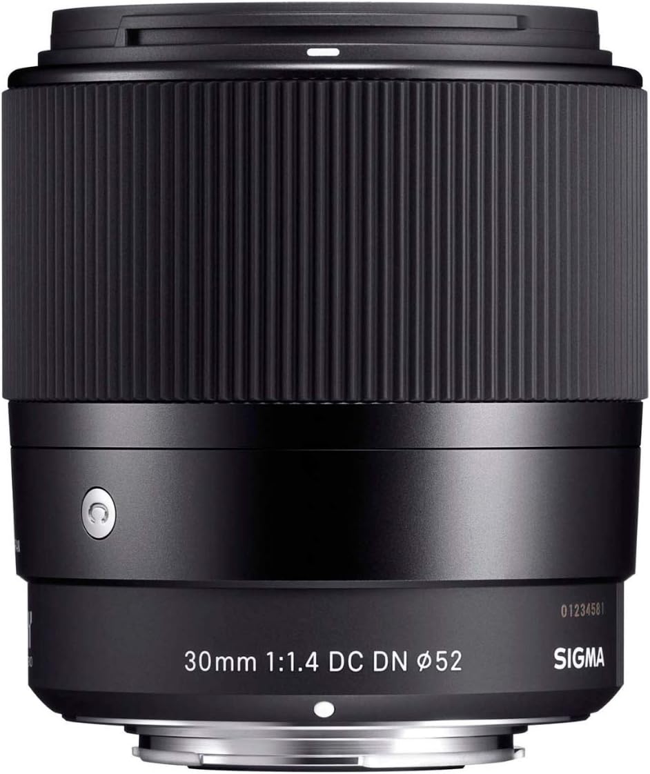 Sigma 30mm f/1.4 DC DN Lens for Sony e Mount w/Backpack & Monopod Bundle