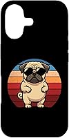 Vista 1 de Retro Pug Dog Mom Dog Dad Funny Pug Case for iPhone 17