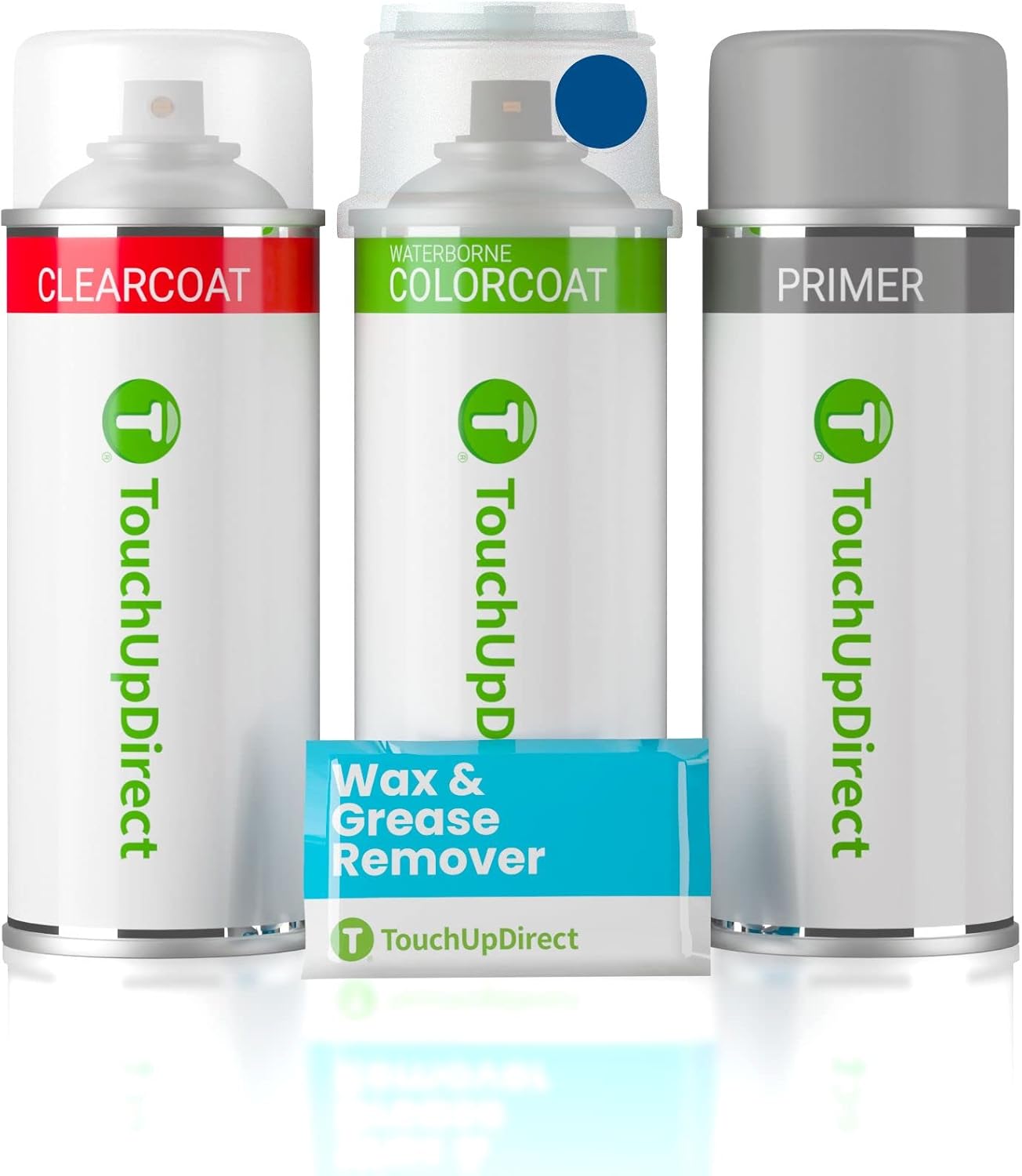 TouchUpDirect E7 Velocity Blue Compatible with Ford Exact Match Touch Up Paint Aerosol - Preferred Kit