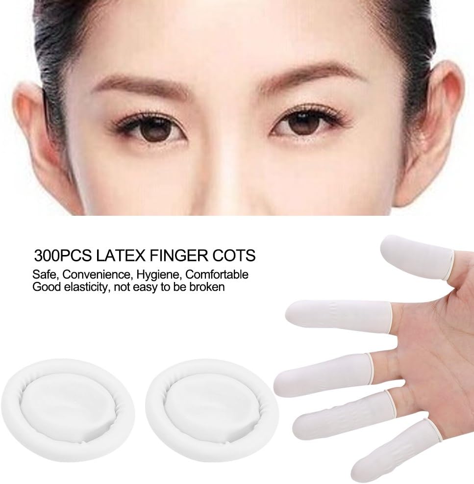 Buy Finger Cots Latex, 300pcs Natural Latex Finger Cots, UltraThin Safety Durable Elastic