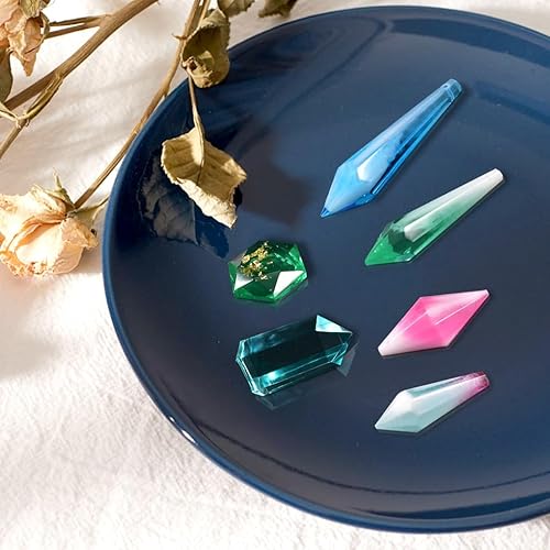 Miniatura 8 de FineInno Moldes de resina de cristal, moldes de péndulo, moldes de fundición de joyería de cuarzo epoxi, pendientes de piedras preciosas de cuarzo,