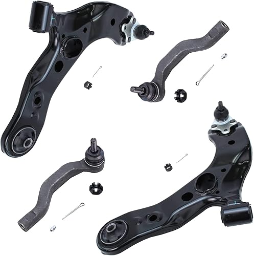Miniatura 85 de Detroit Axle - Kit de 4 brazos de control delanteros para Chrysler 300 Dodge Challenger Charger Magnum, 2 brazos de control delantero inferiores con