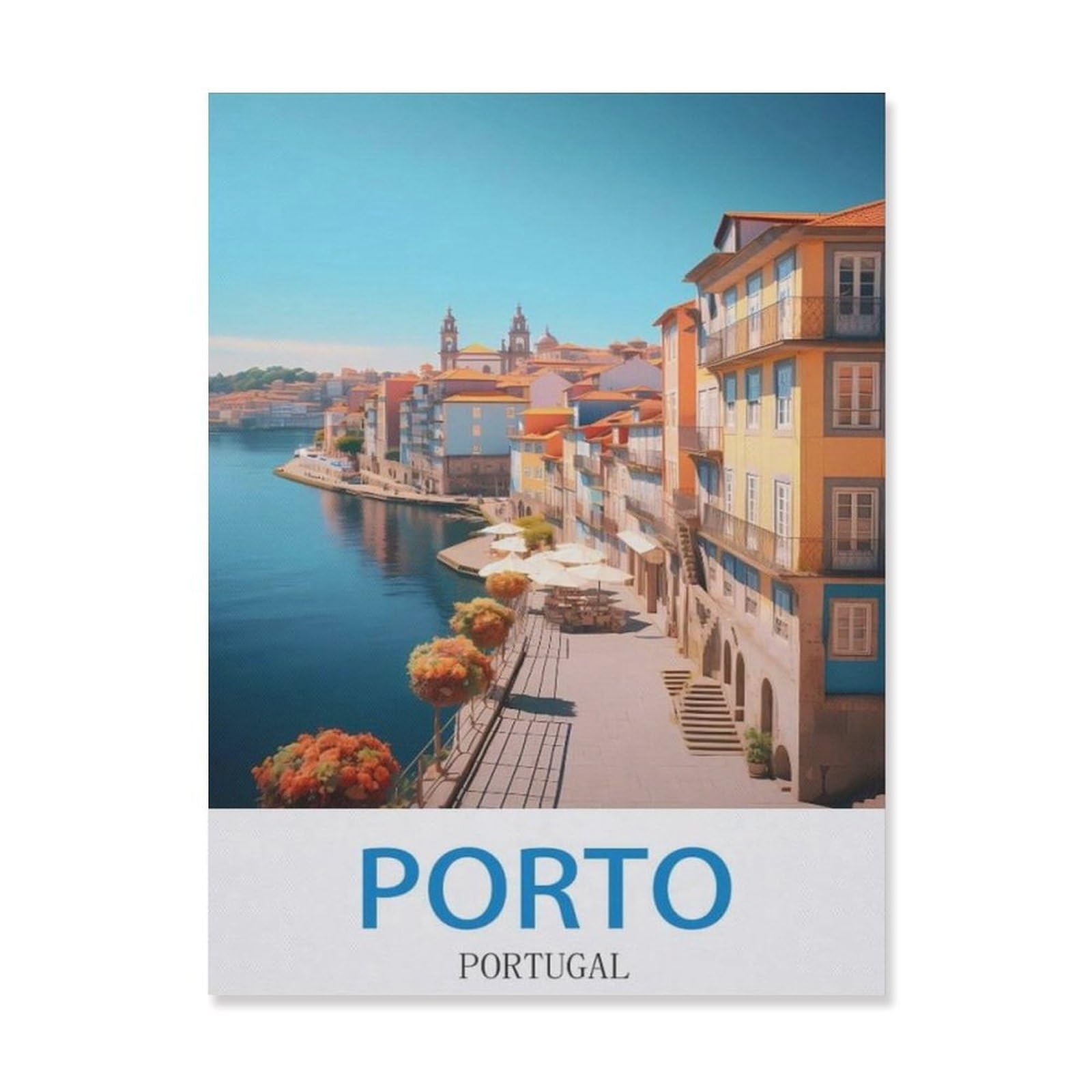 Porto Portugal，Retro Metal Tin Sign/Plaque for Kitchen Lounge Garden Garage Pub Wall/Door(20x30cm）8x12 inch-EH73