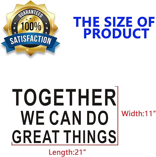 Vista 4 de SEATUNE Calcomanías de pared motivacionales, calcomanías de pared de trabajo en equipo, citas inspiradoras para oficina, gimnasio, aula, escuela