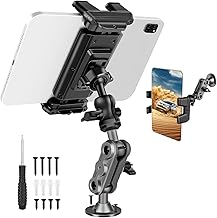 JOILCAN Soporte Tablet Coche, Rotación de 360 Grados Soporte de Tablet para Salpicadero de Cochecon Base de Perforación, Soporte para iPad and Teléfonos 4.7"-13", para Camión, Pared y Escritorio