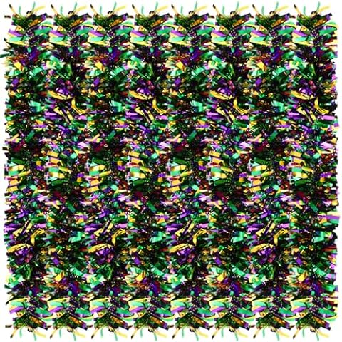 98.4 Feet Mardi Gras Decorations Mardi Gras Tinsel Garland Purple Green Gold Metallic Streamers Twist Tinsel Garland Hanging Decoration for Carnival Party Tree Parade Indoor Outdoor Home Decor Cover