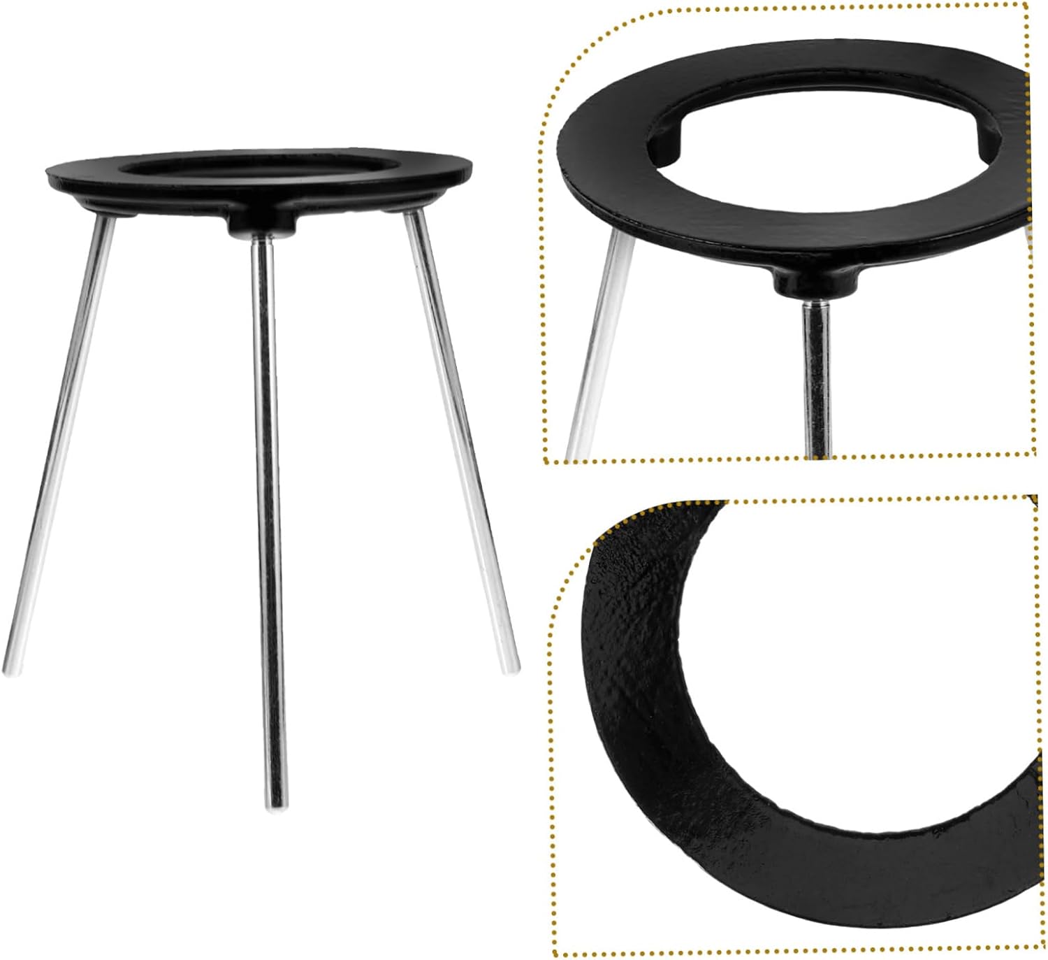 Chemistry Experiment Equipment Lab Tripod Stand Cast Iron Removable Base Versatile Science Tool