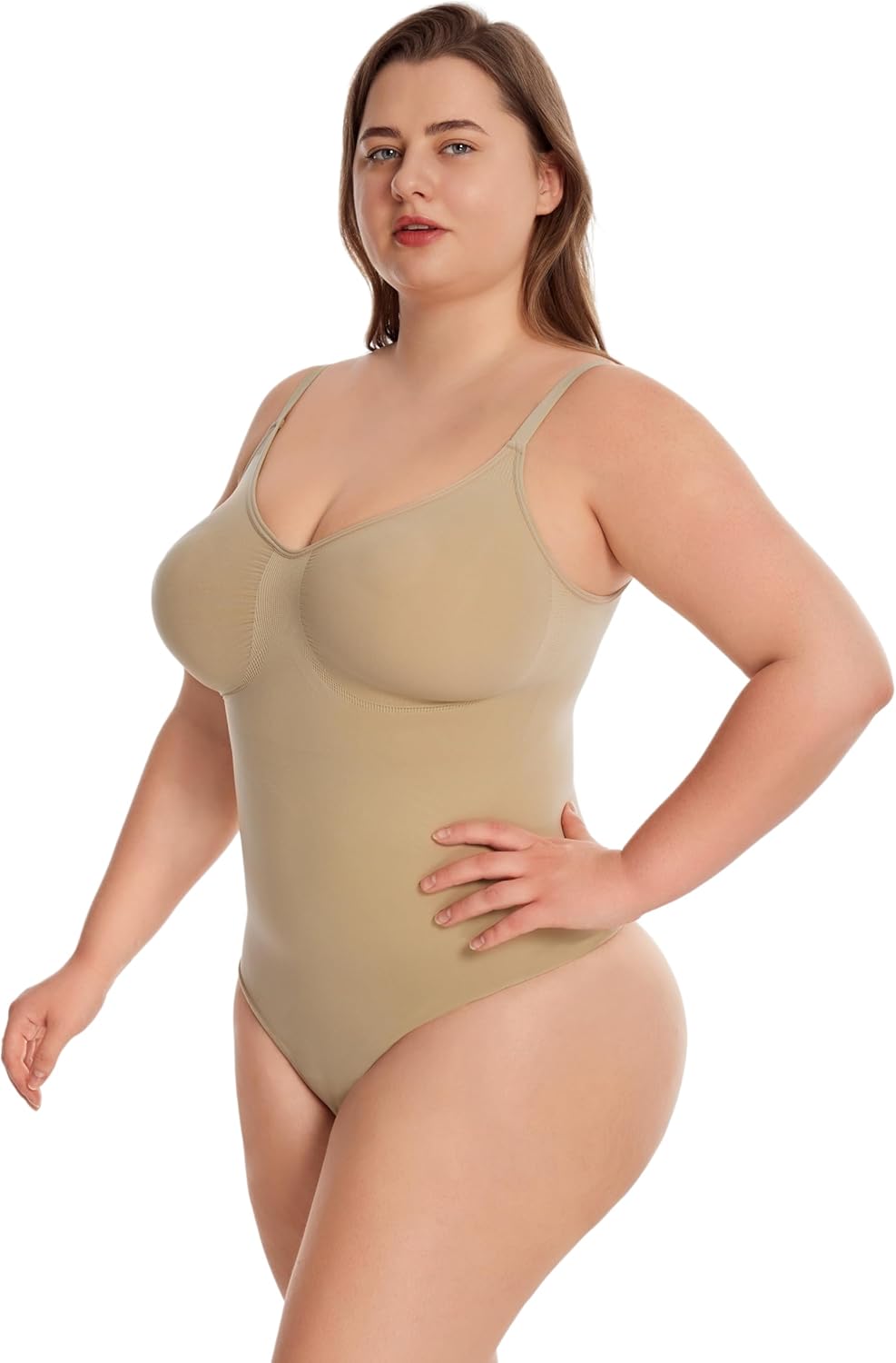 Women’s Shapewear Bodysuit Tummy Control Body Shaper Waist Trainer Seamless Body Sculpting Thong Body Suit - Image 4