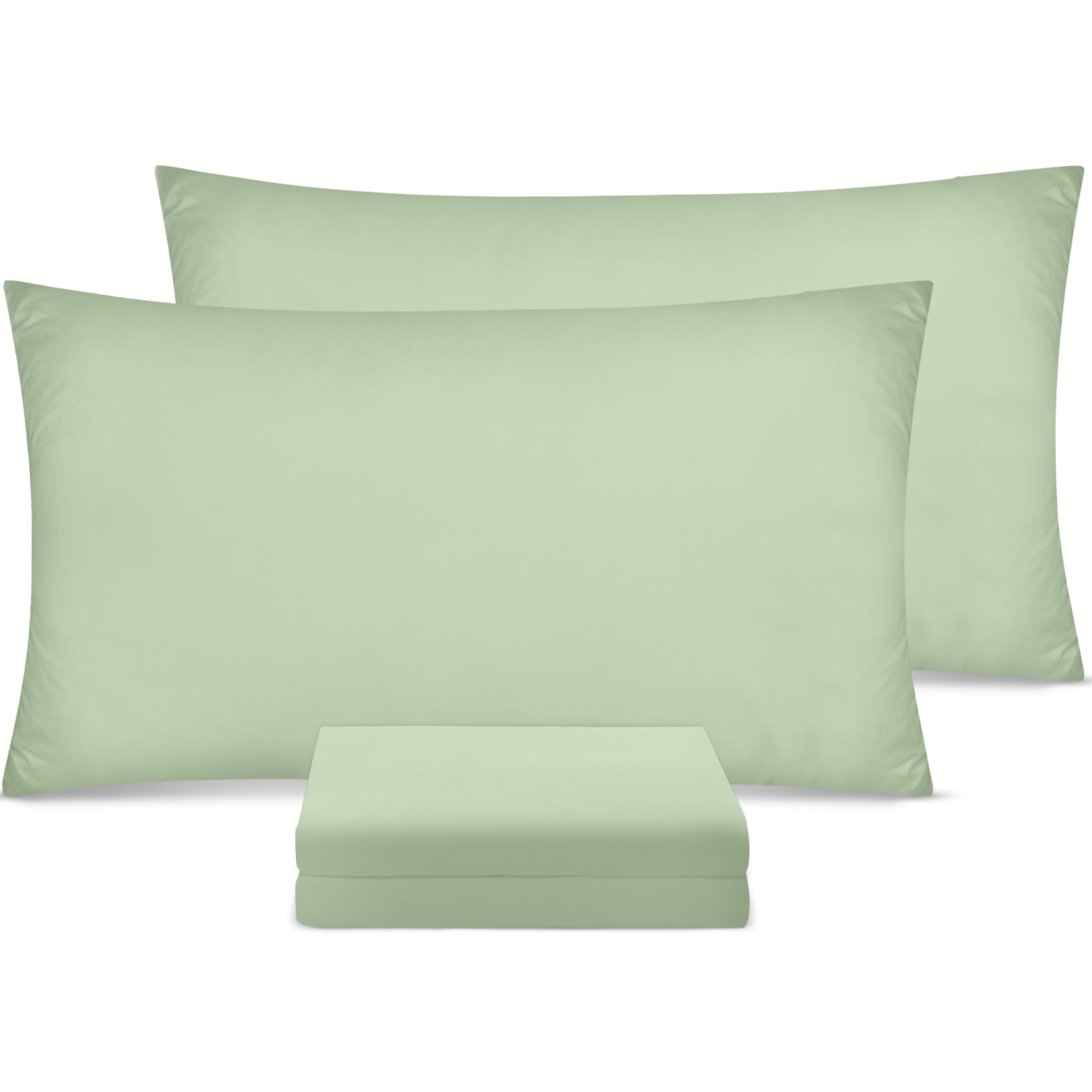 Utopia Bedding - Pillow Cases - (Bulk Pack of 80) - Standard Size 50x75 cm - 100% Brushed Microfiber Pillowcases with Envelope Closure - Wrinkle, Fade, Stain Resistant Pillow Cases - Sage