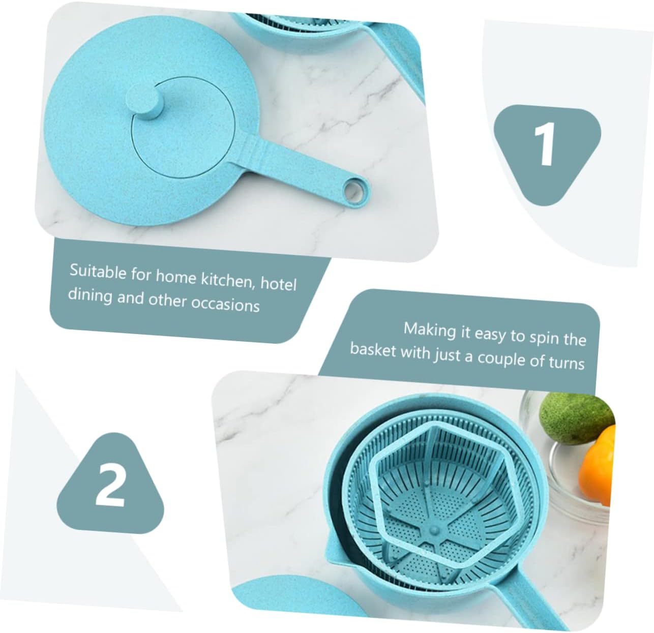 Mikinona Salad Spinners Lettuce Spinners Vegetable Drain Basket Kitchen Drain Basket Random Color