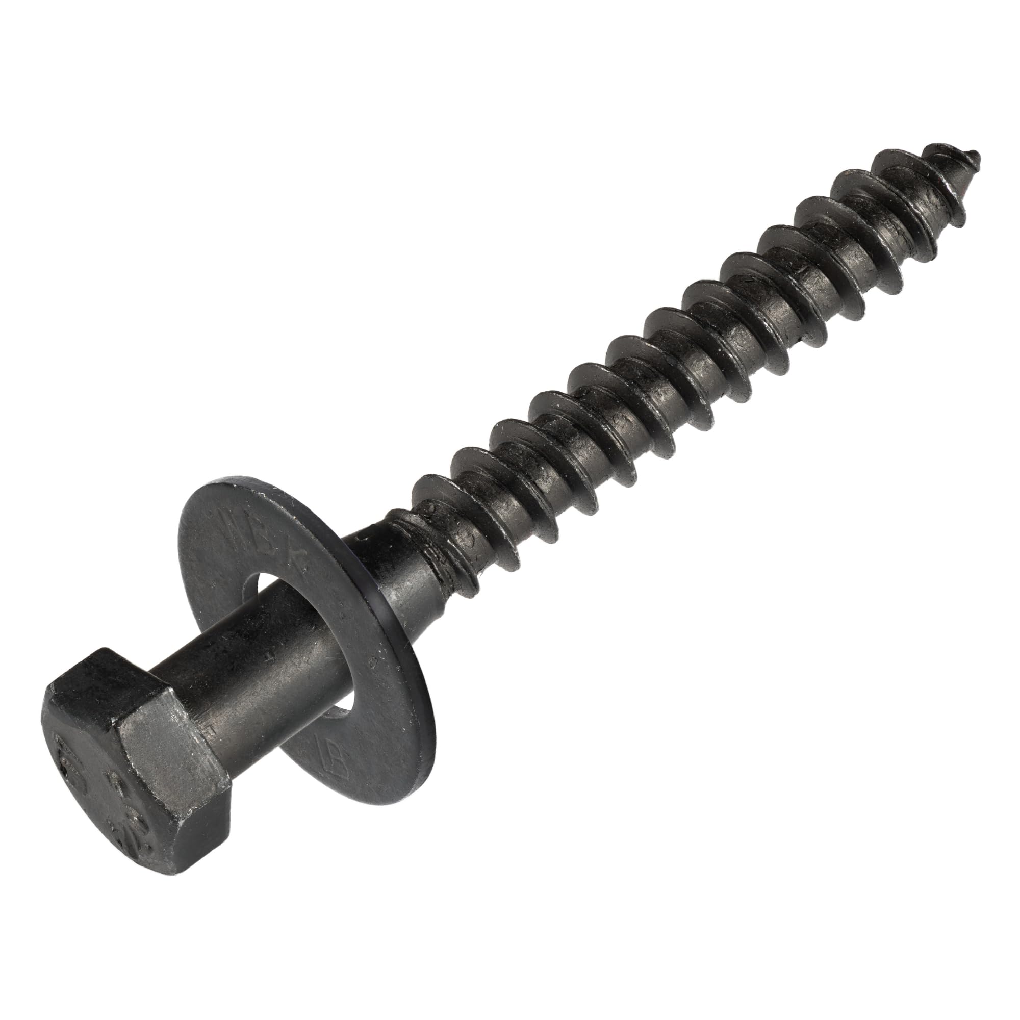 Lag Screws - 100 Pack, Black Ruspert Coating -10