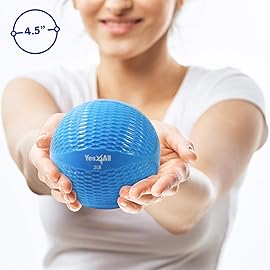 Yes4All Weighted Toning Balls for Exercise, Soft Medicine Balls for Exercise, Pilates, Yoga, Balance, Flexibility, 2-10lbs