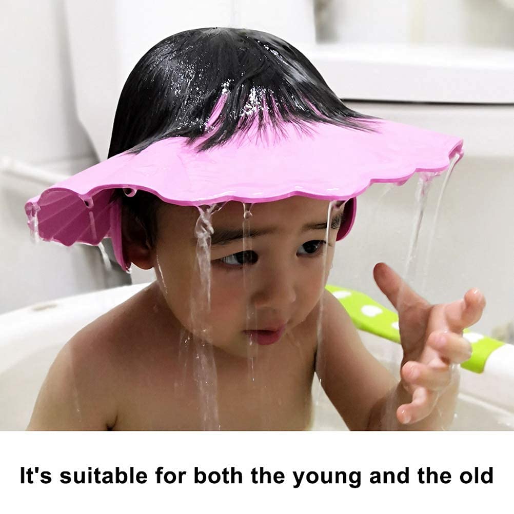 MASTANO Safe Shampoo Shower Bathing Protection Bath Cap Soft Adjustable Visor Hat for Toddler, Baby, Kids, Children 1