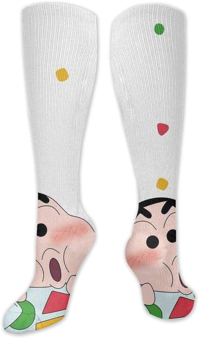 Shy Crayon Shin-chan Socks Athletic Over The Calf Socks - Unisex Knee High Compression Soccer Socks Dress Socks