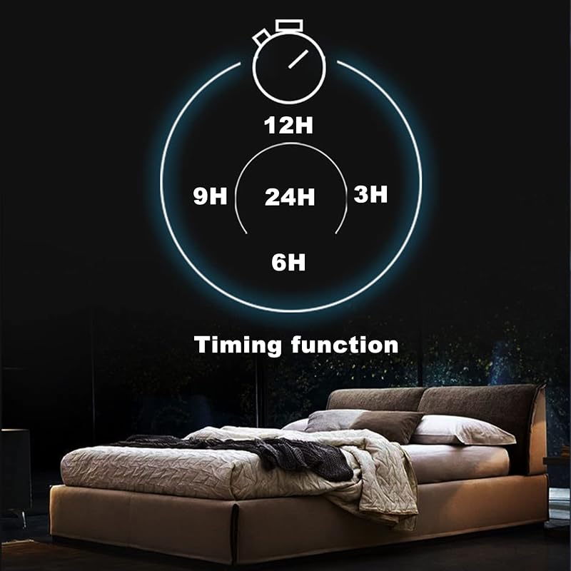 WODA Shang Mao csendes mennyezeti ventilátor lámpa, 70 cm, dimmelhető, távirányító, app vezérlés, 6 fokozat