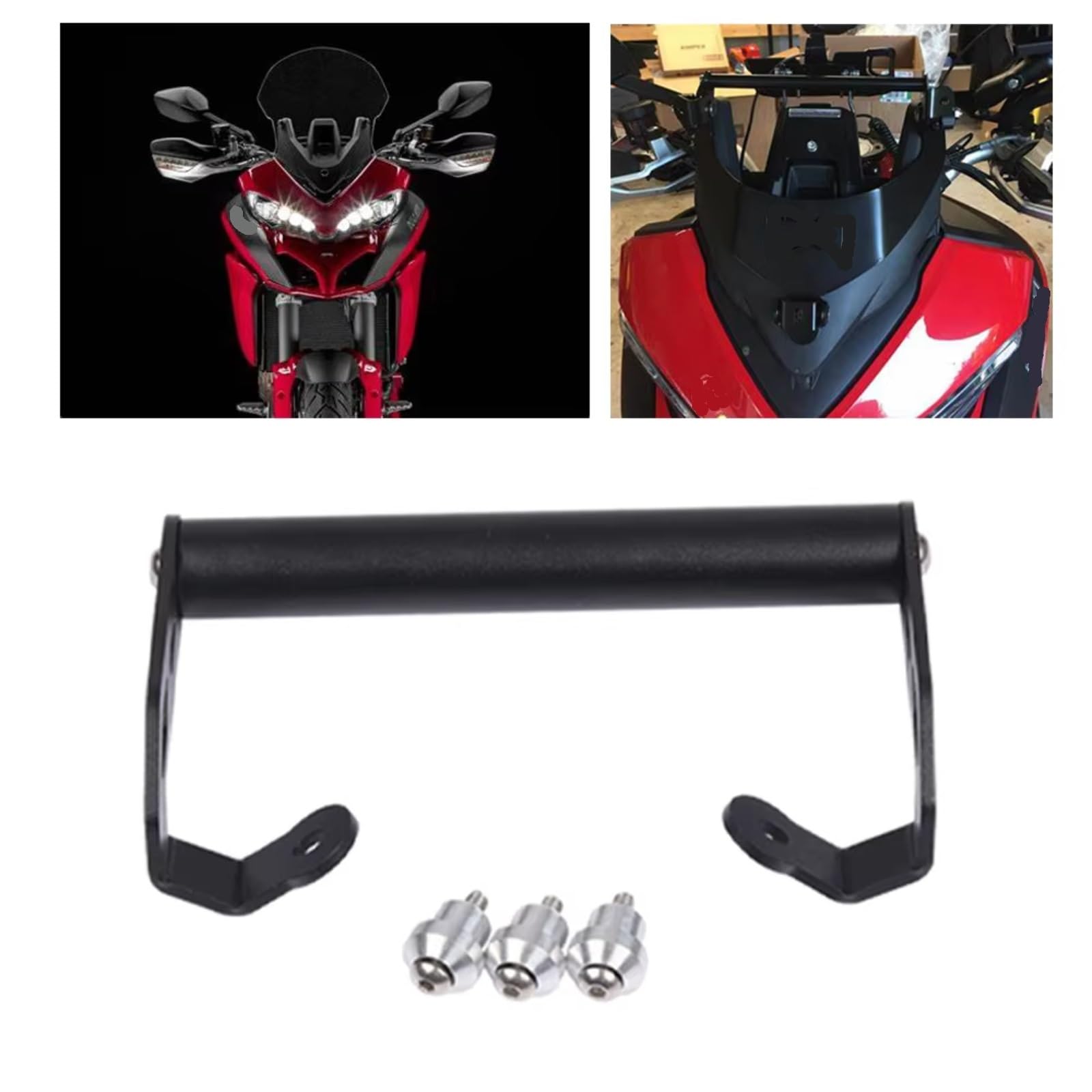 Guidon Porte Téléphone Compatible Avec Ducati Pour Multistrada 1200 / 1200S / Pour Enduro 2015 2016 2017 2018 Support De Fixation Pour GPS Moto Et Téléphone