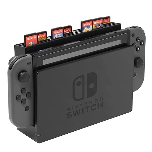 Skywin Nintendo Switch Game Console Organizer, 28 Game Card Holder, Compatible with Switch, Switch Lite and Dock