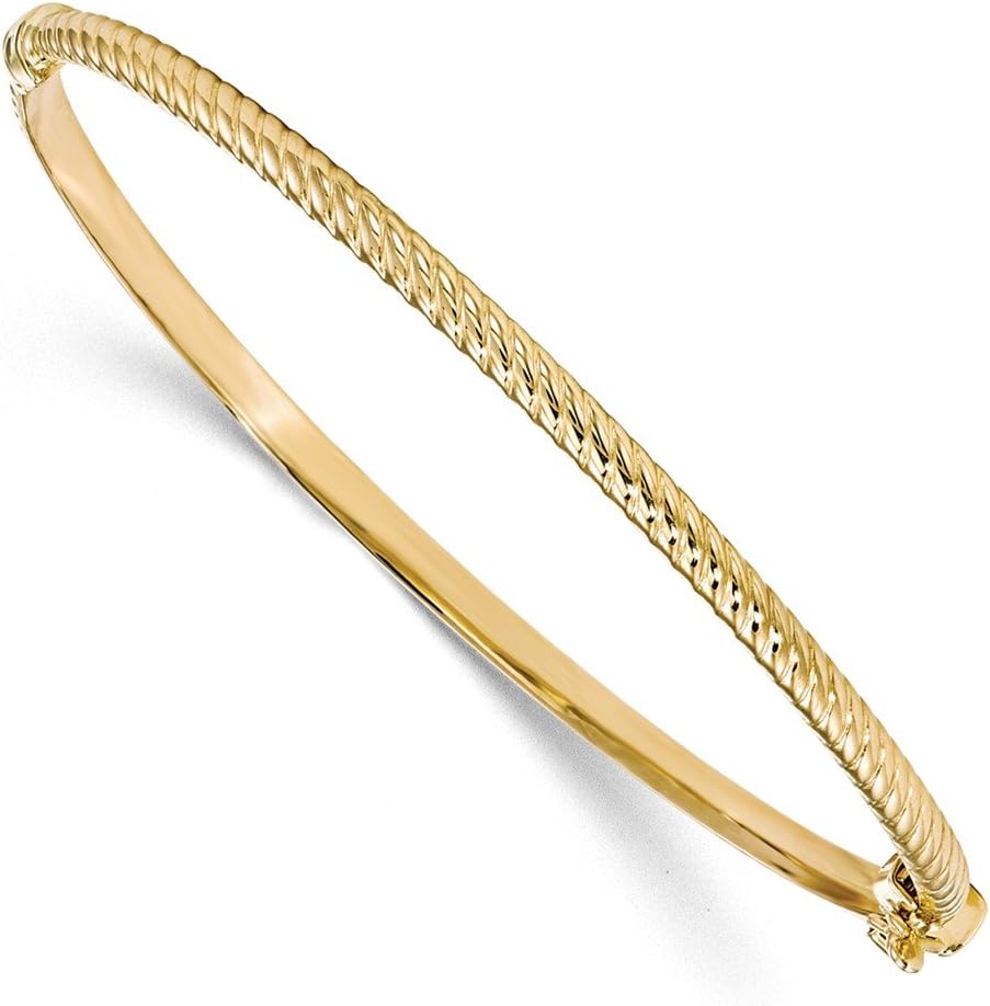 Leslie's Real 10kt Yellow Gold Polished Textured Bangle