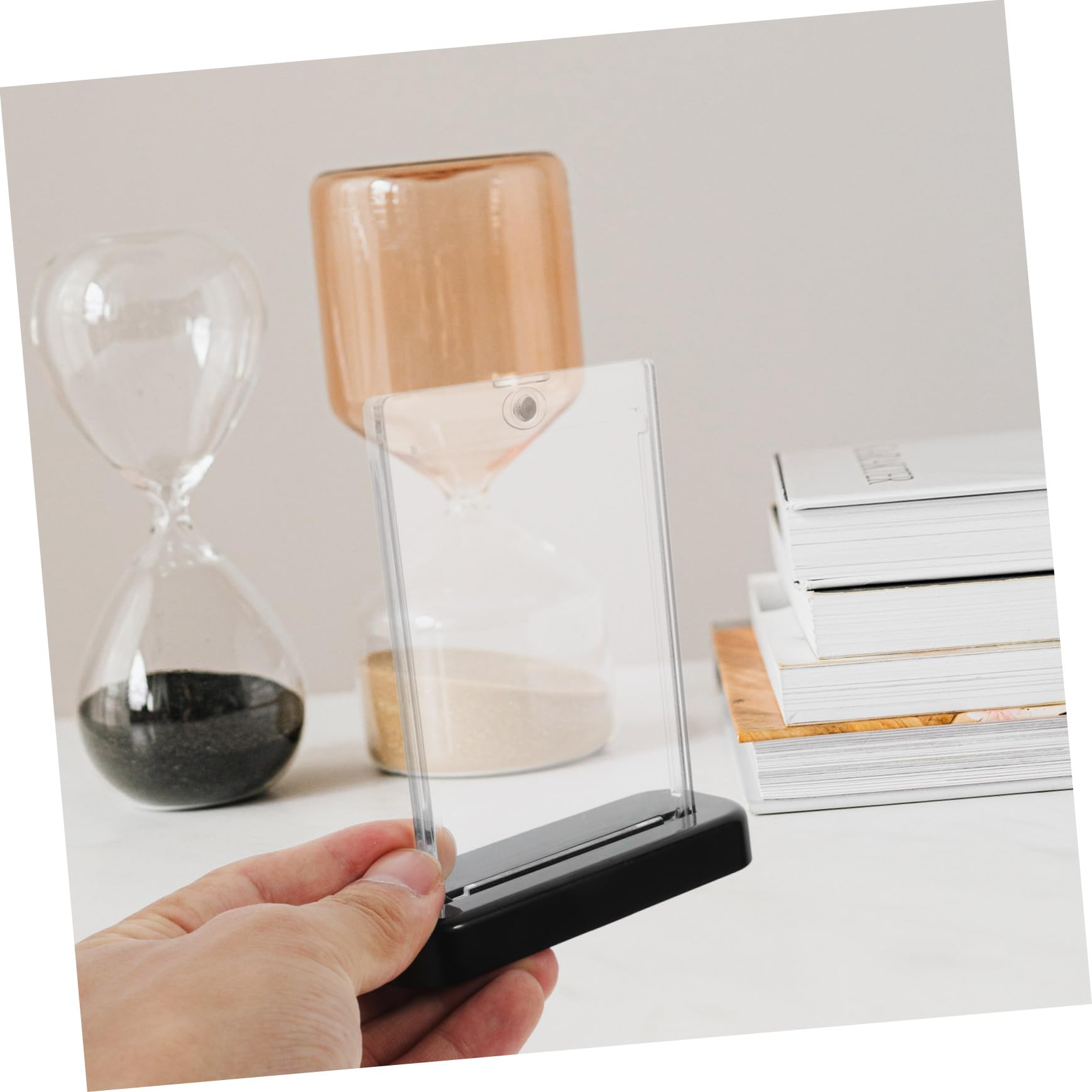 ifundom 10sätze Magnetische Kartenhalter Mit Sockel Für Spielkarten Transparente Schutzhüllen Für Sammelkarten Und Stabiles Design Für Sportkarten Und Sammlerstücke