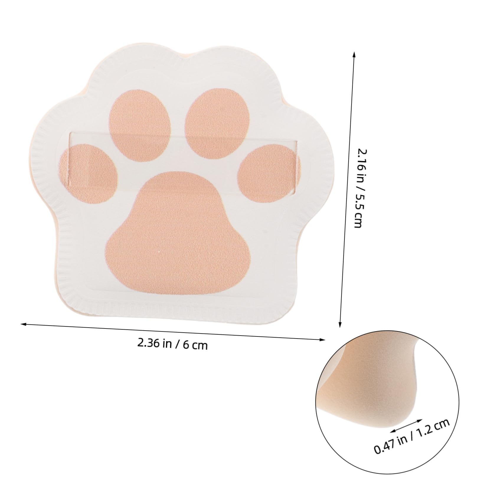 VICASKY Cat Paw Design Powder Puff 2pcs Fine Material Dry/wet Makeup Sponge Small Size Beauty Tool