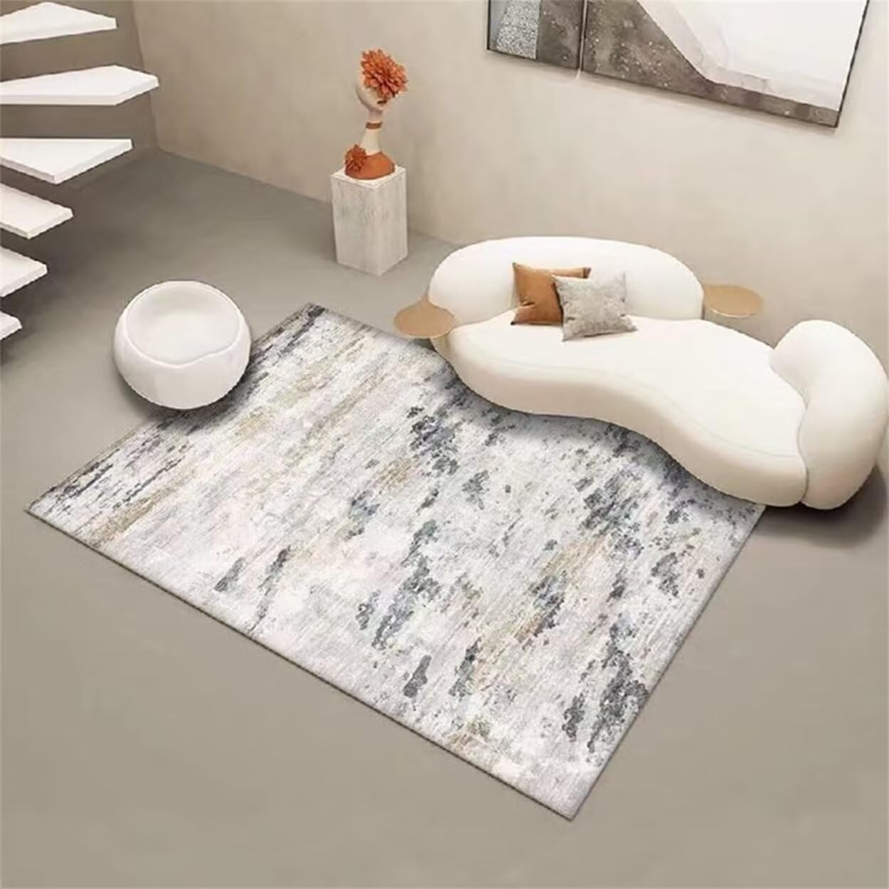 GX-YJX Cheap RugBalcony AccessoriesModern Grey Classic Living Room Bedroom Carpet CustomizableNon Slip RugsRoom Decore200X290CM
