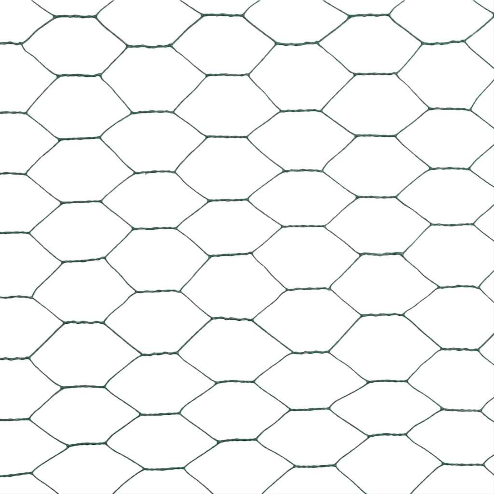 Ogrodzenie druciane PVC 25 x 1,5 m zielone | Wytrzymały, odporny na warunki atmosferyczne, idealny do wybiegu dla zwierząt i ogrodu