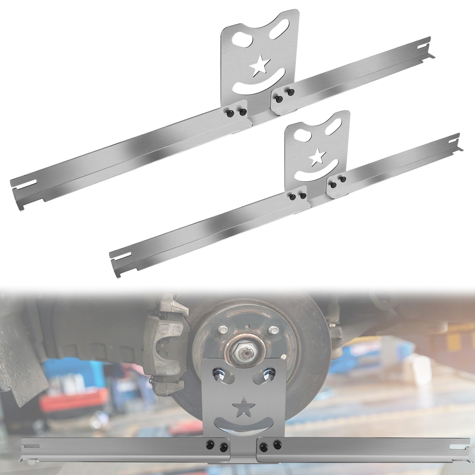 Placas de herramientas de alineación de ruedas, placas de herramientas de alineación de dedos resistentes, kit de herramientas de alineación de coche para medición precisa y calibración rápida