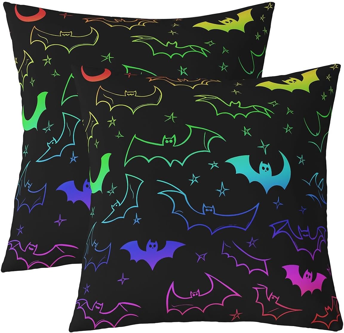 Erosebridal Wolf Cushion Covers,Aurora Starry Sky Stars Galaxy Decorative Accent Pillow Cases,Natural Iceberg Pillow Covers,Wildlife Safari Animals Print Throw Pillow Covers Set of 2,Blue,22X22 Inch