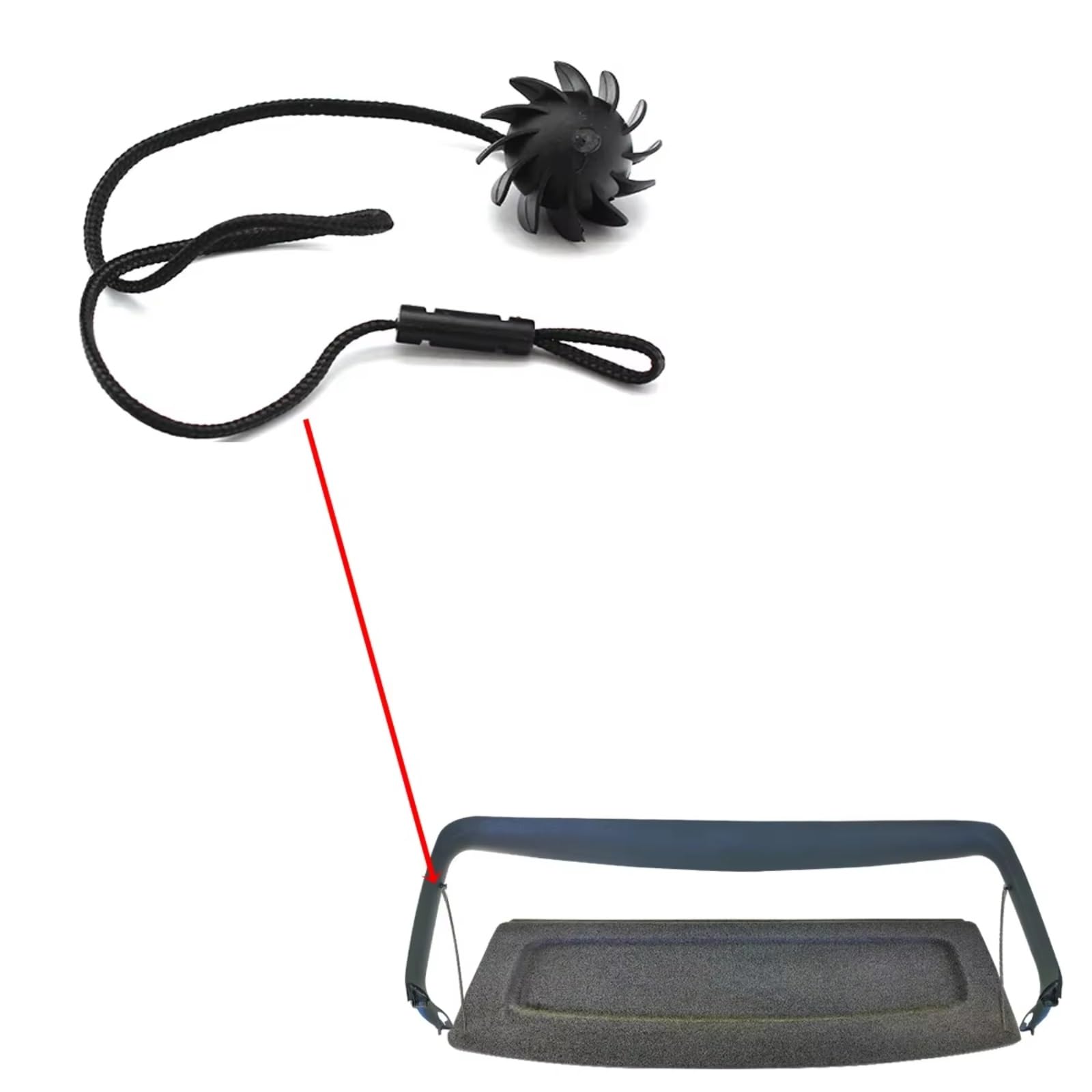 Trasera Maletero Cuerda Compatible con VW para Golf MK7 2013-2021 5G68634479B9 Cuerda Estante Paquete Trasero De Coche Correa Sujeción Maletero Cordón Puerta Trasera Cuerda Bandeja De Maletero
