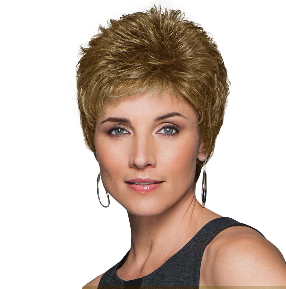 Raquel Welch Flirt Short Stylish Hair Wig by Hairuwear, Average Cap Size, Gl14-16 Honey Toast