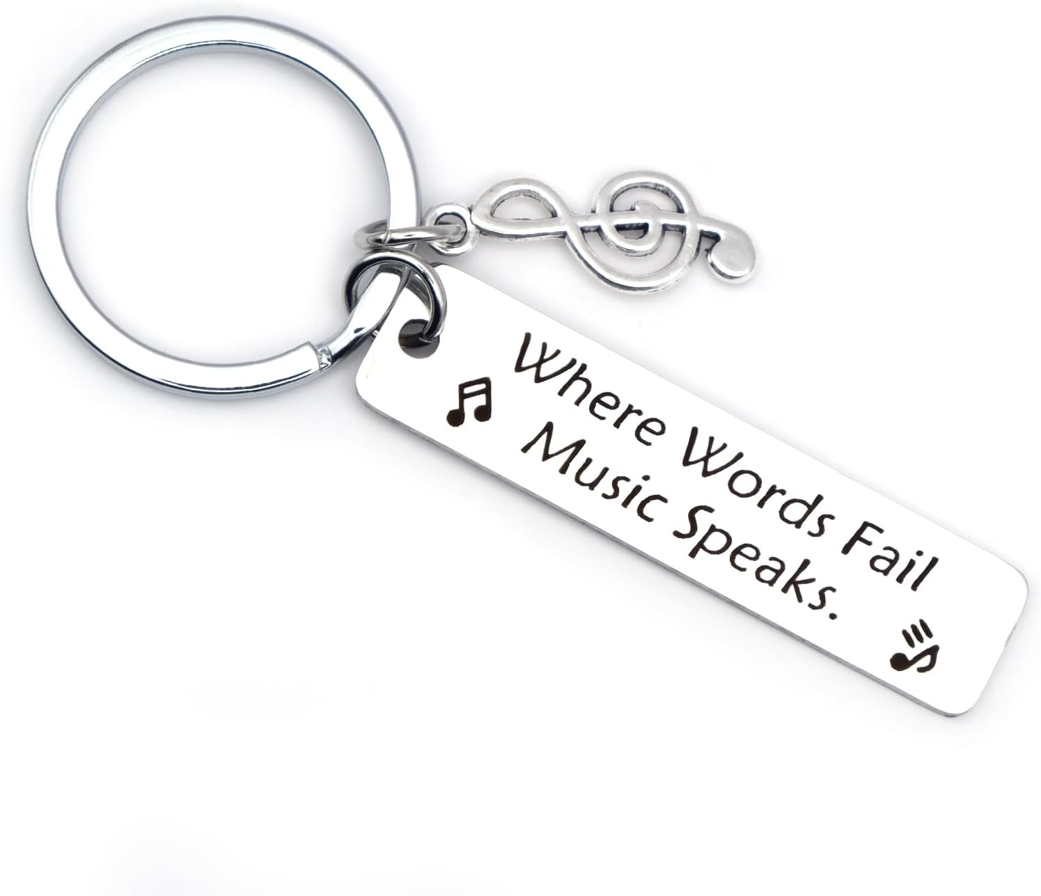 Music Lovers Gifts 2025 Graduation Teachers Day Keychain for Music Teachers Students Cute Gifts for Friends Inspirational Birthday Christmas Gift for Musicians Singers Back to School Stocking Stuffer