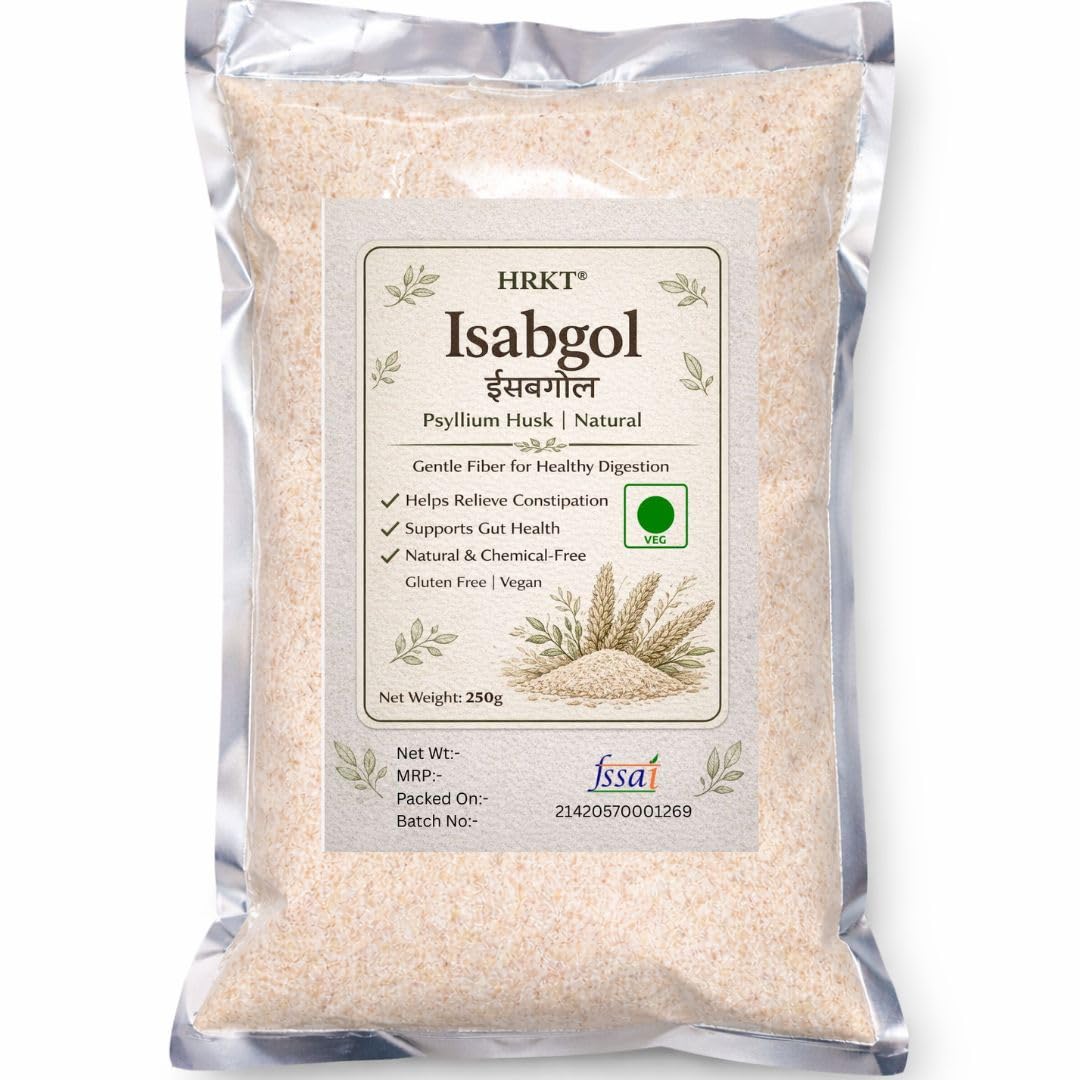 HRKT Isabgol Psyllium Husk, Natural Fiber for Healthy Digestion, Gluten Free, Vegan, 250g-picture-31