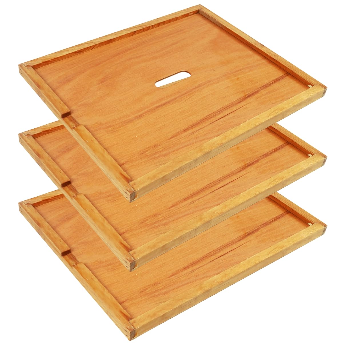 3 Pcs Bee Hive Inner Cover 10 Frame Beehive Inner Cover Beeswax Beehive Insulation Ventilation Inner Cover for 10 Frame Beehive Bee Hive Box Cover with Side Notch Beekeeping Tool