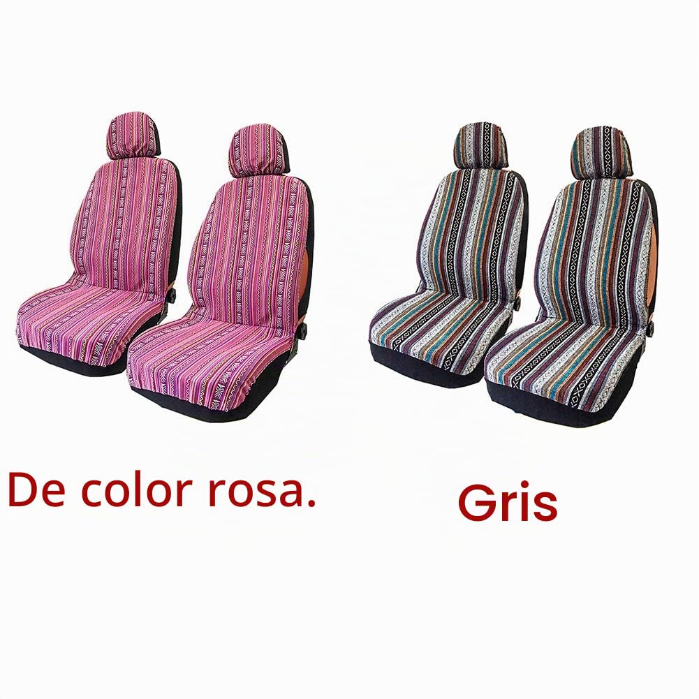szlsl88 4 unids/Juego de protección de Asiento de Coche, Funda de Asiento Delantero Universal, Funda de cojín de Cubo Delantero, Colorido Resistente al Desgaste Baja Fundas de Asiento