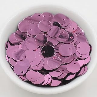 Plastic Sequins,DIY Crafts, Plastic Sequins 10g Loose Flat Round Hole Multicolor 6-20mm(Lilac)