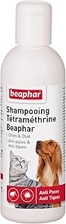 Beaphar – Shampoing Anti-puces et Anti-tiques pour Chien et Chat – À Base de Tétraméthrine – Élimine Les puces et Les tiques – Nettoie et protège – Convient aux épidermes sensibles – 200ml