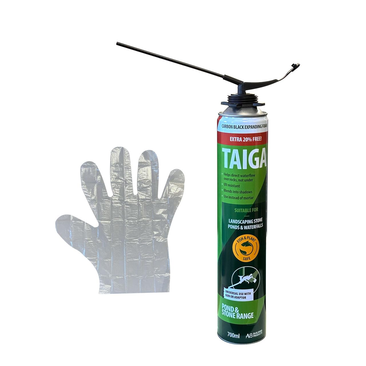 Taiga Landscape Carbon Black Expanding Foam PU, 700ml, 1 x 700ml - Image 2