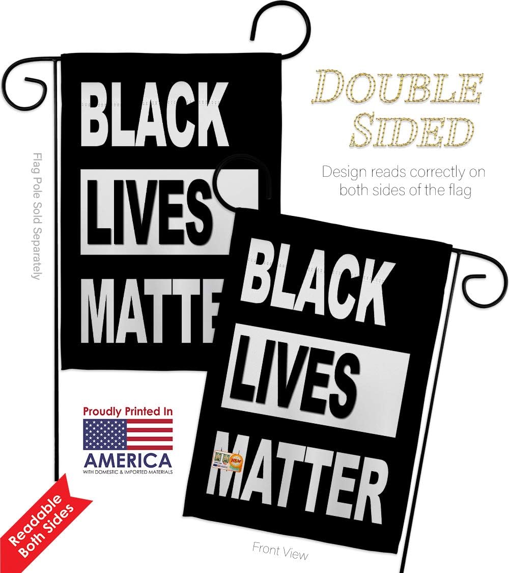 BLM Civil Rights Porch Decor American Flag Banner Pack Wall Art Patio Lawn Garden Room Decorations Outdoor Tapestry Yard Signs Black History Month BLM African Americans Heritage Made in USA