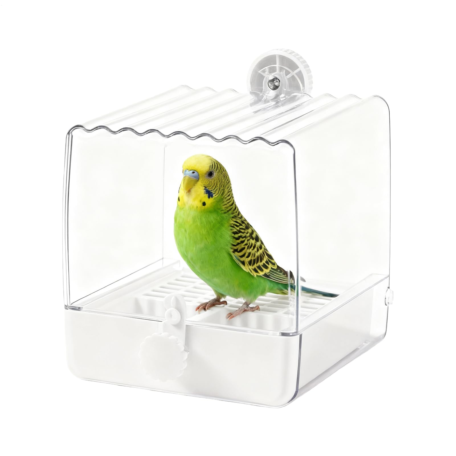 Bebedero para pájaros sin derrames: comedero higiénico de jaula para tórtolas y periquitos